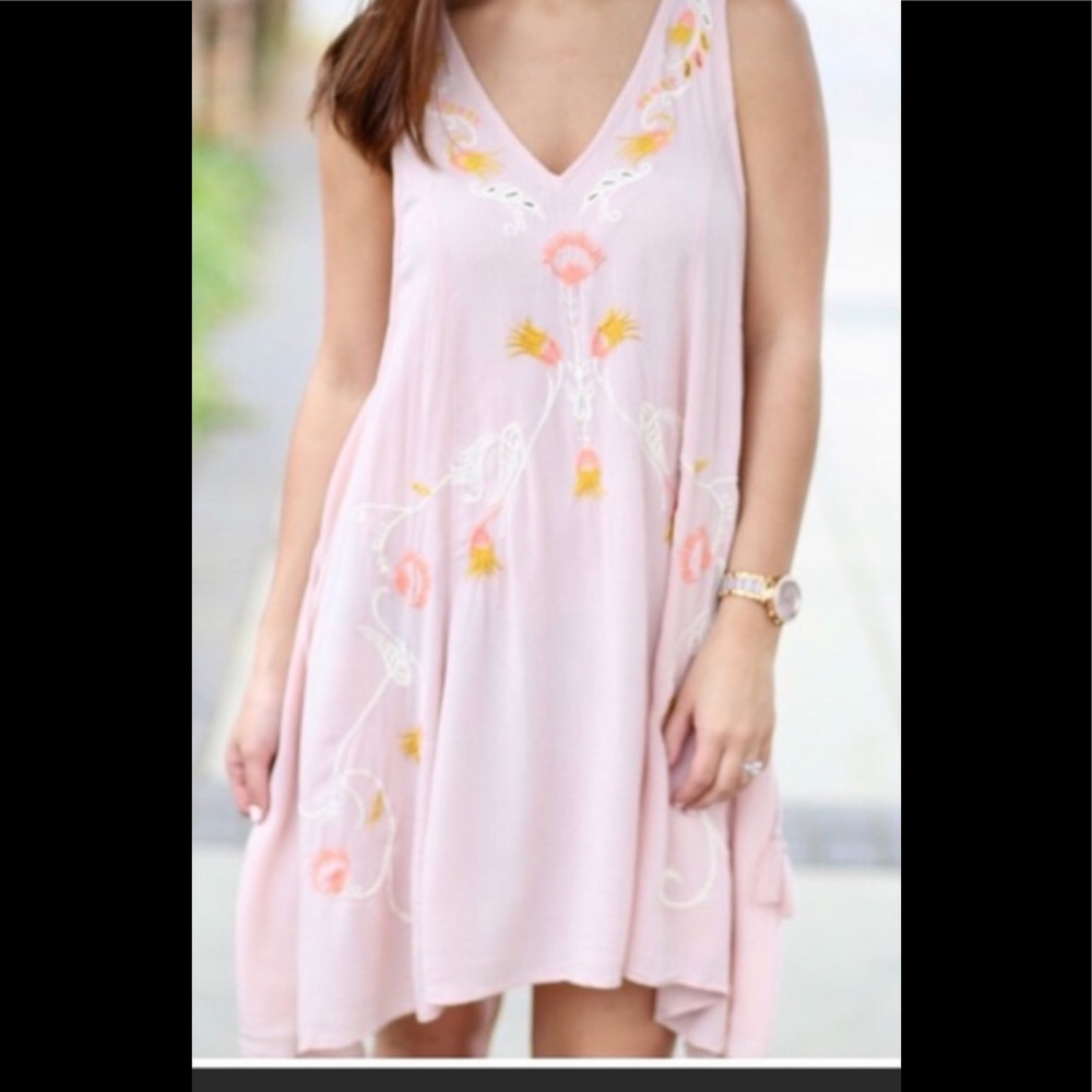 Free People Adelaide Festival blush gauze dress